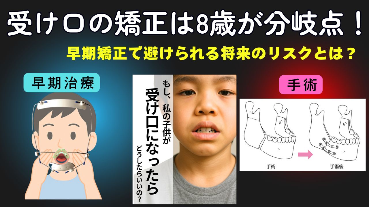 受け口の矯正は8歳が分岐点！成長期にできる治療と将来のリスクとは？
