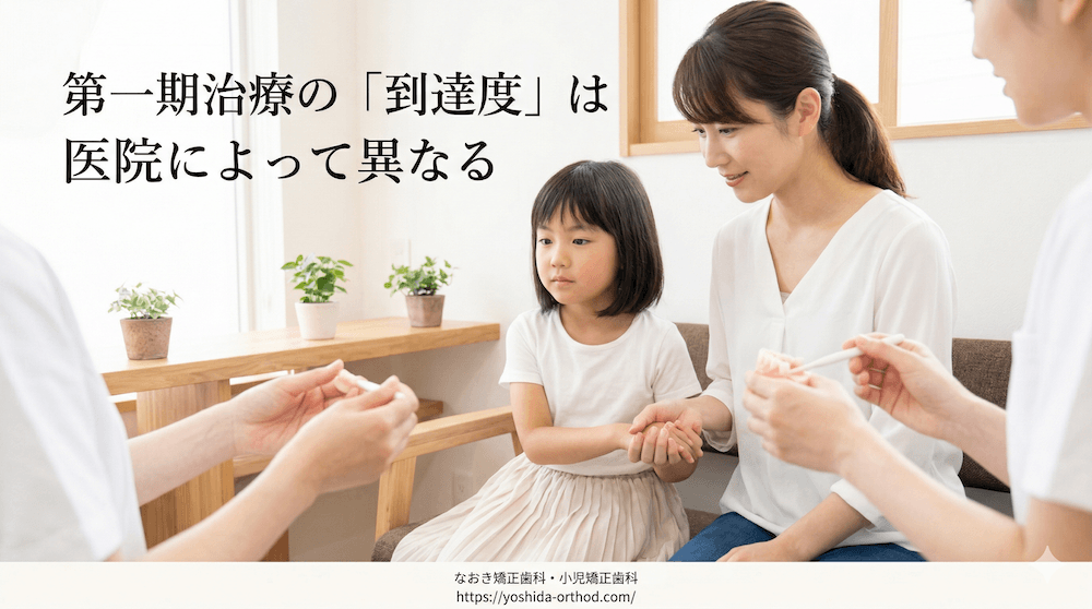 第一期治療の「到達度」は医院によって異なる